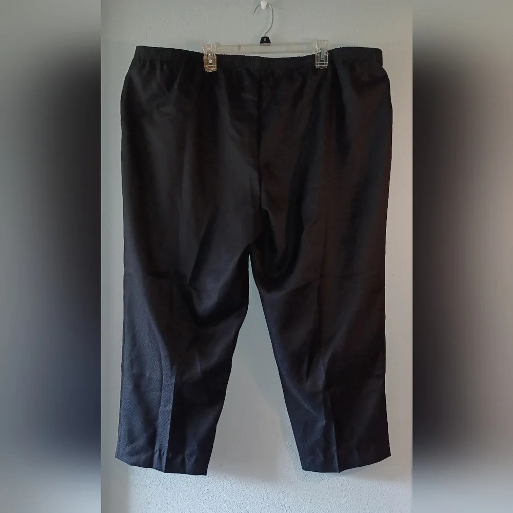 White Stag Black Dress Slacks Petite Plus Size 4X - Picture 2 of 5